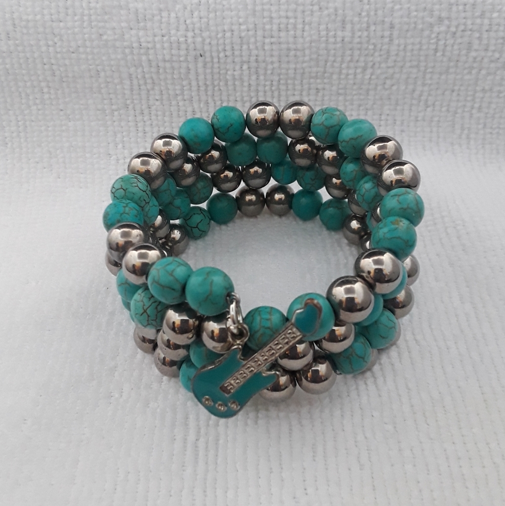 Howlite Stone wrap bracelet - Picture 2 of 4